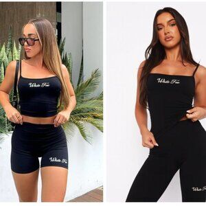 White Fox Season 7 Singlet Top Jet Black